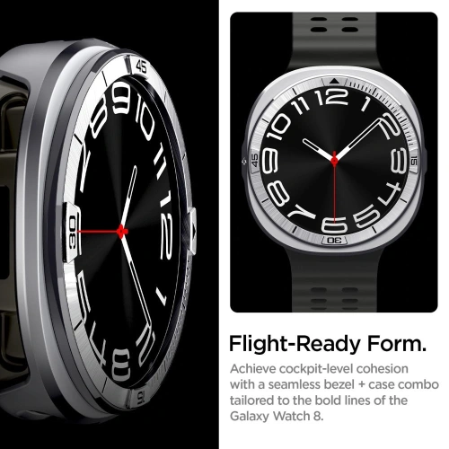Nakładka Spigen Bezel Tune Pro Pilot do Samsung Galaxy Watch 8 44mm Silver