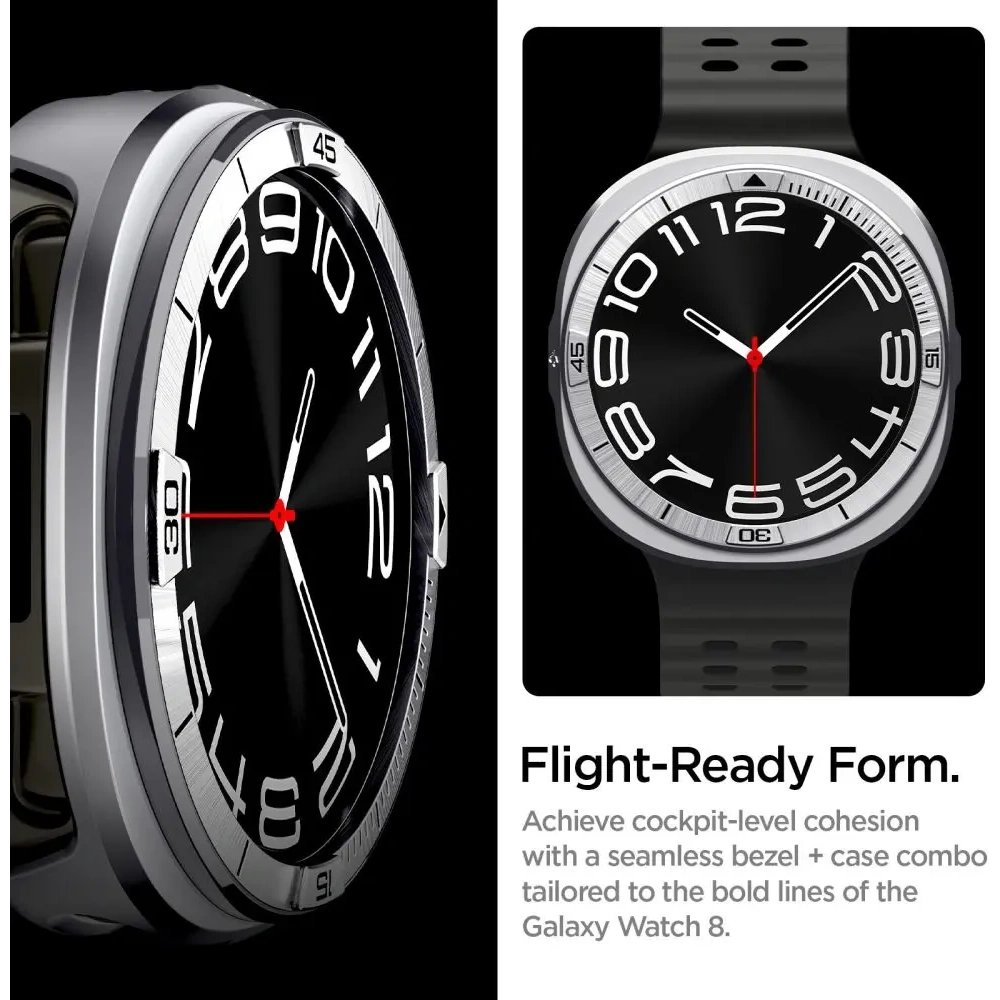 Nakładka Spigen Bezel Tune Pro Pilot do Samsung Galaxy Watch 8 44mm Silver