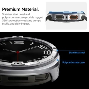 Nakładka Spigen Bezel Tune Pro Pilot do Samsung Galaxy Watch 8 44mm Silver
