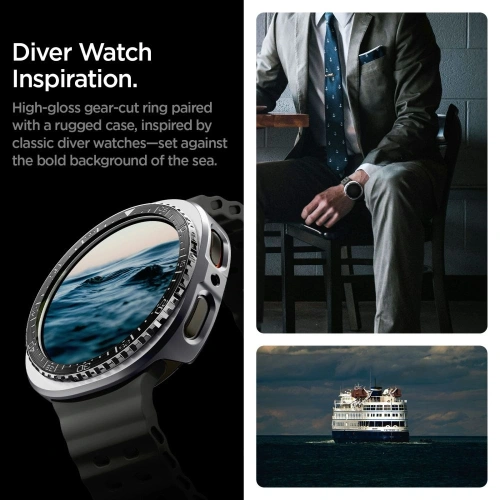 Nakładka Spigen Bezel Tune Pro Diver do Samsung Galaxy Watch 8 44mm Black