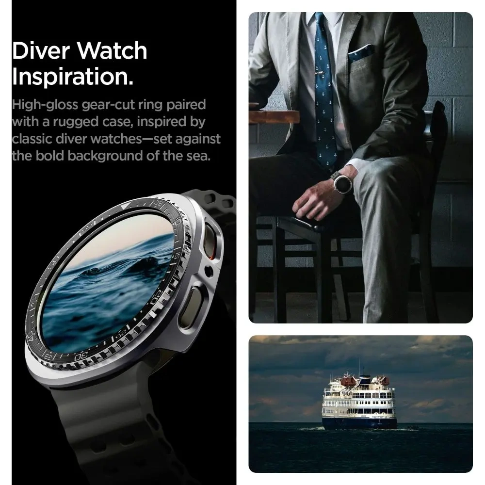 Nakładka Spigen Bezel Tune Pro Diver do Samsung Galaxy Watch 8 44mm Black