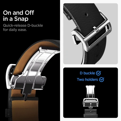 Pasek Spigen Enzo do Samsung Galaxy Watch 8 / Classic 40 / 44 / 46mm Black