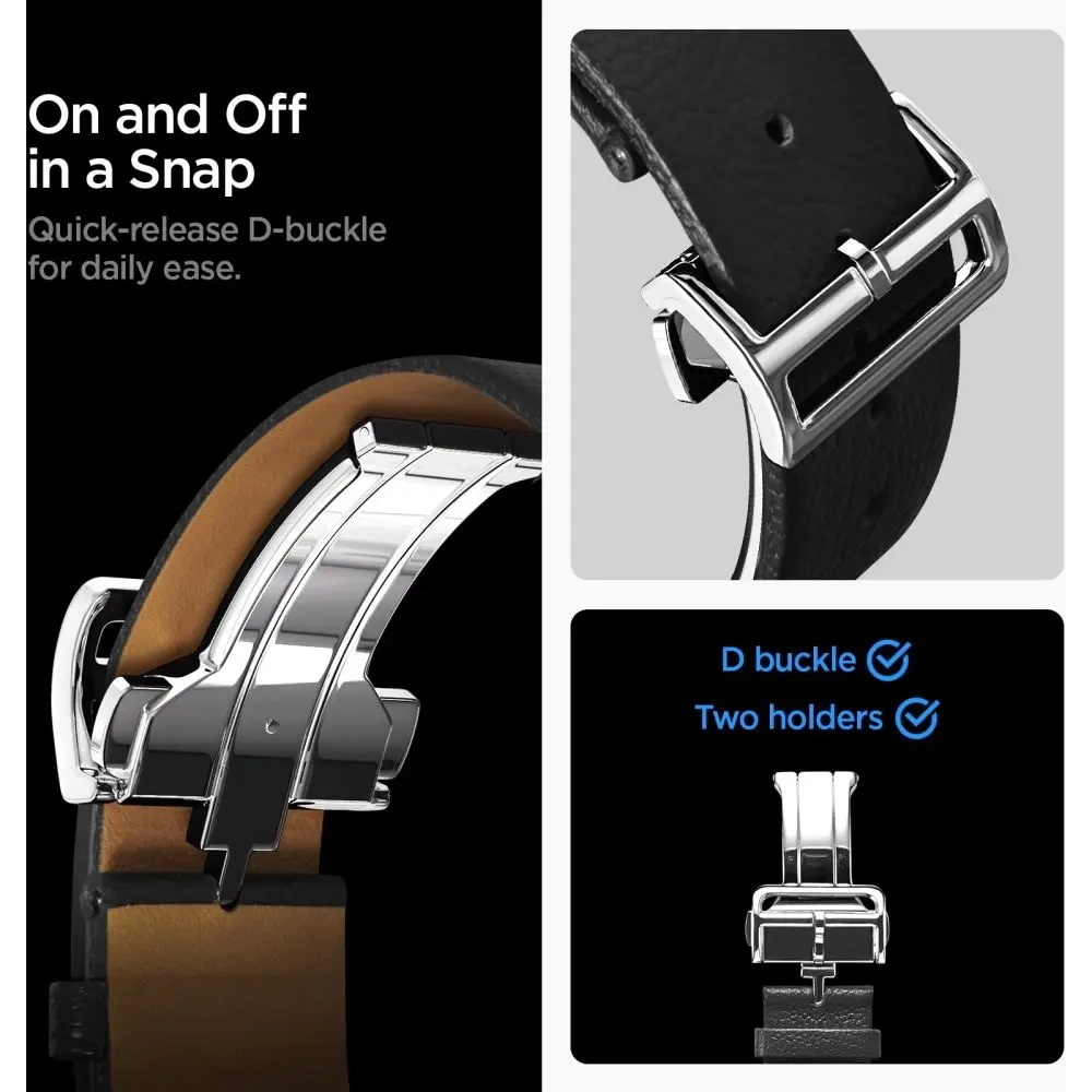 Pasek Spigen Enzo do Samsung Galaxy Watch 8 / Classic 40 / 44 / 46mm Black