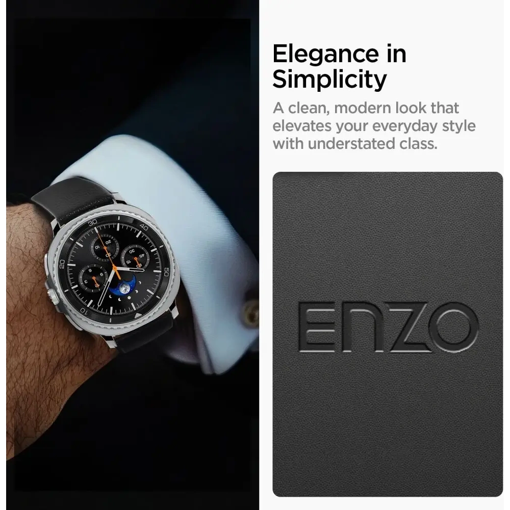 Pasek Spigen Enzo do Samsung Galaxy Watch 8 / Classic 40 / 44 / 46mm Black