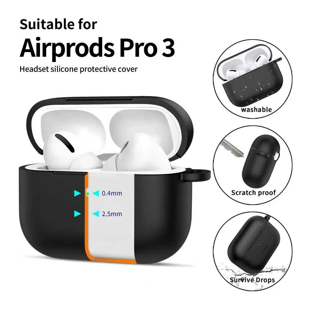 Etui Tech-Protect Silicone Hook do Apple AirPods Pro 3 Black