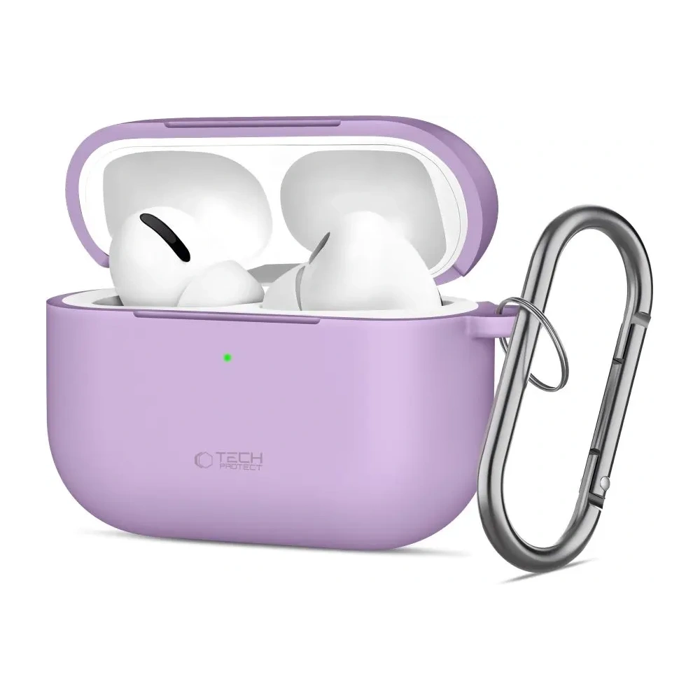 Etui Tech-Protect Silicone Hook do Apple AirPods Pro 3 Lavender