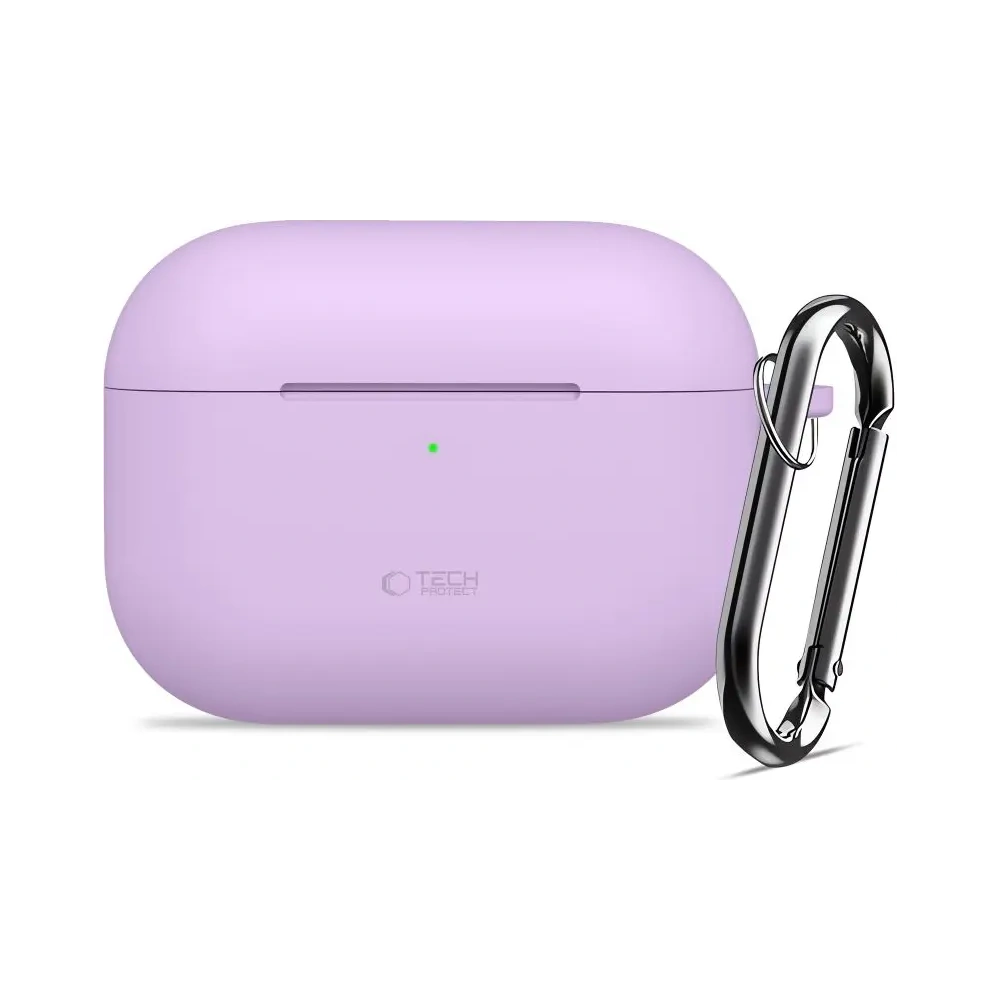 Etui Tech-Protect Silicone Hook do Apple AirPods Pro 3 Lavender