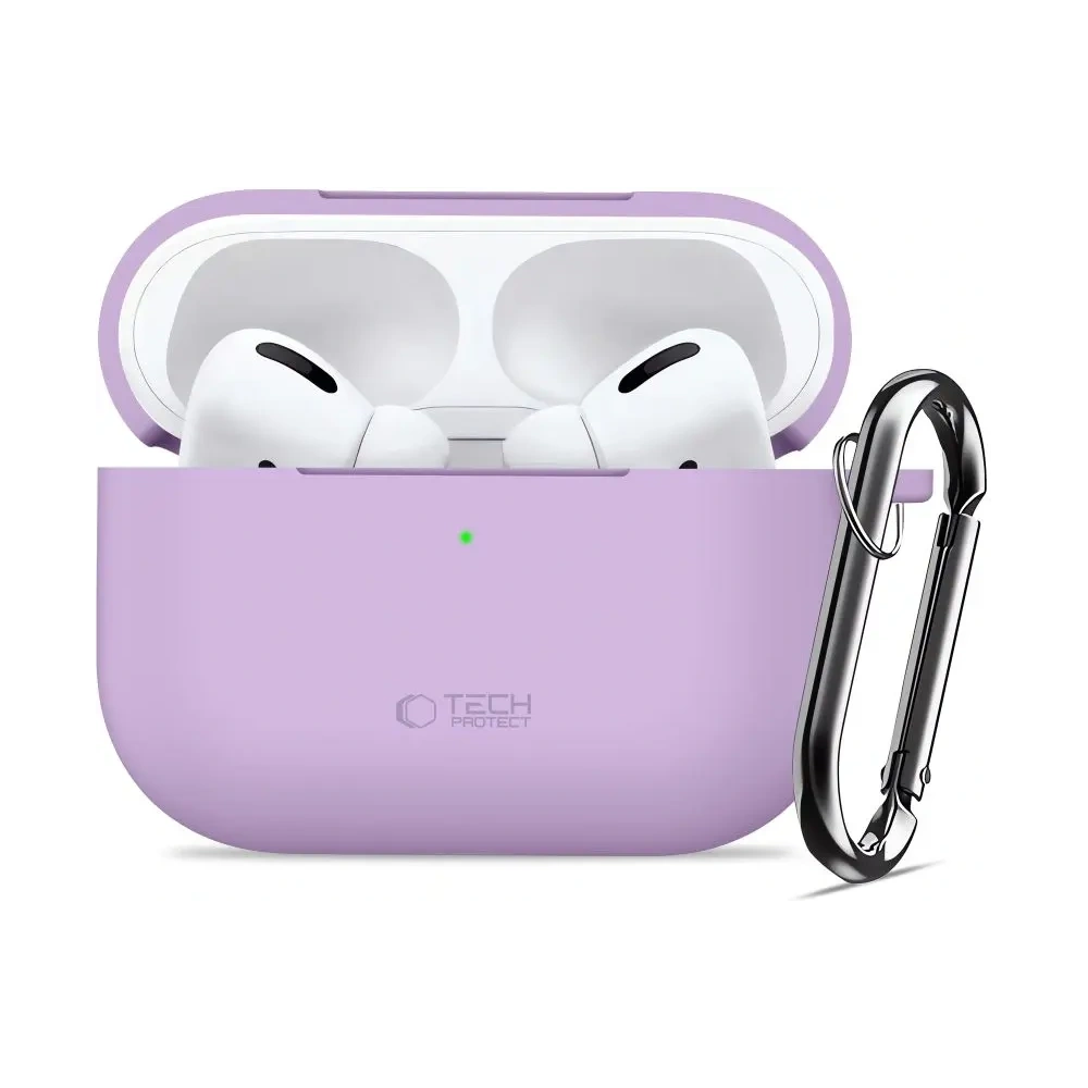 Etui Tech-Protect Silicone Hook do Apple AirPods Pro 3 Lavender