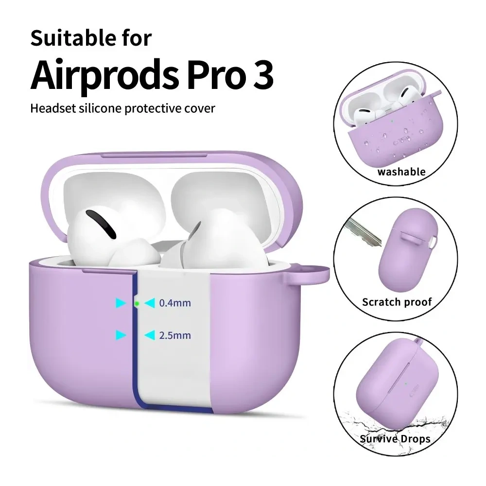 Etui Tech-Protect Silicone Hook do Apple AirPods Pro 3 Lavender