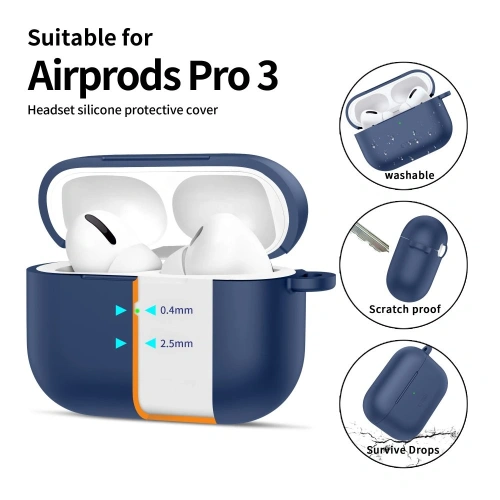 Etui Tech-Protect Silicone Hook do Apple AirPods Pro 3 Navy Blue