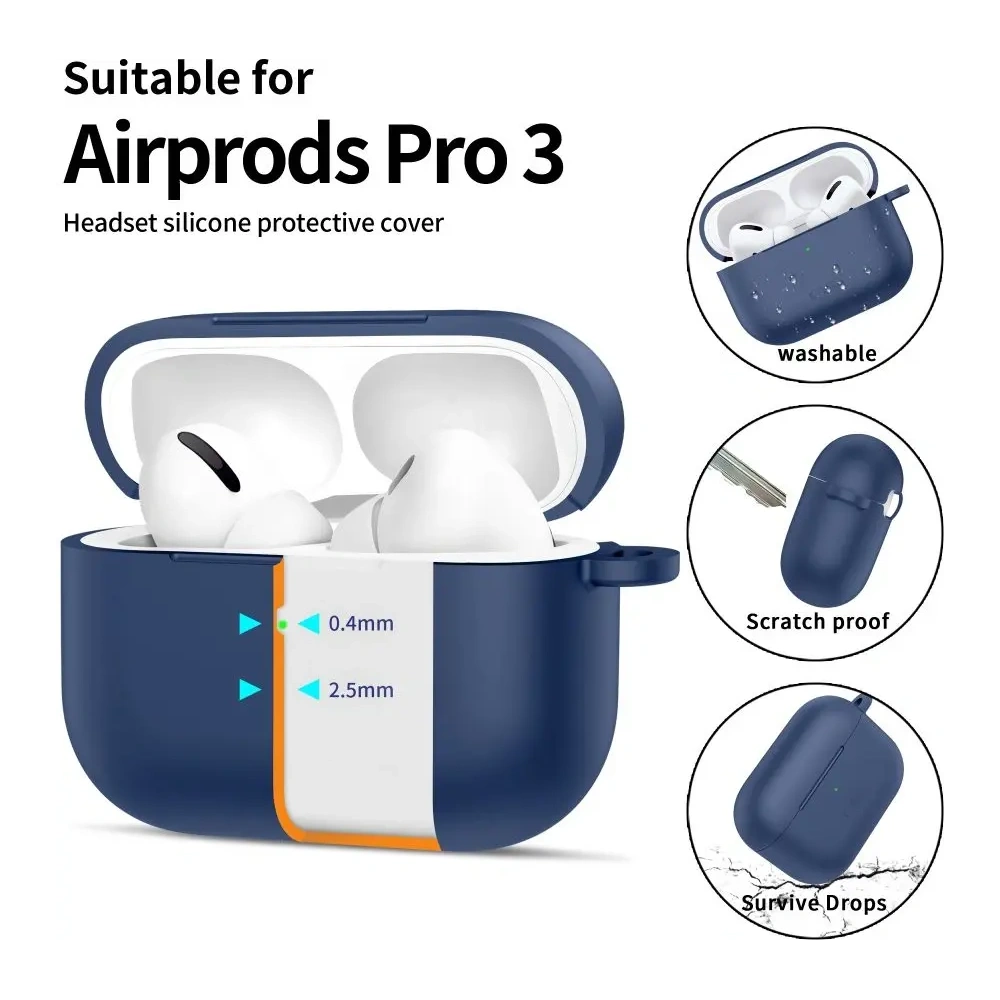 Etui Tech-Protect Silicone Hook do Apple AirPods Pro 3 Navy Blue