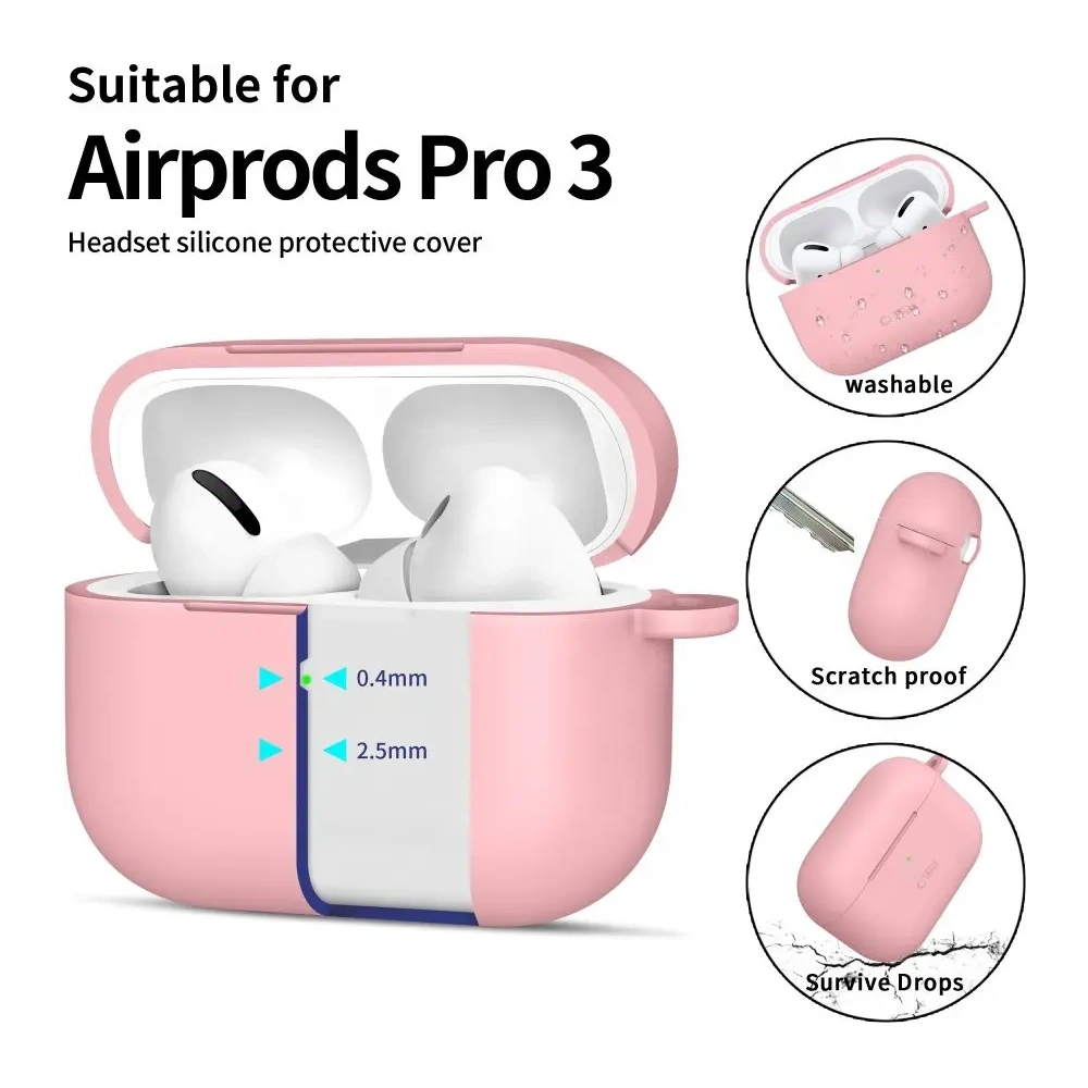 Etui Tech-Protect Silicone Hook do Apple AirPods Pro 3 Dusty Pink