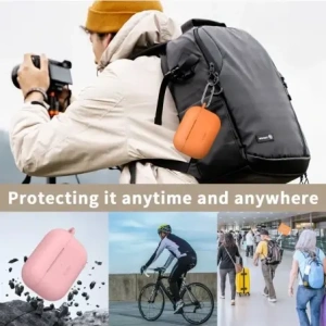 Etui Tech-Protect Silicone Hook do Apple AirPods Pro 3 Dusty Pink