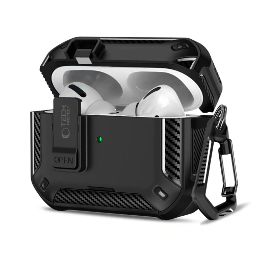 Etui Tech-Protect Carbonox MagSafe do Apple AirPods Pro 3 Black