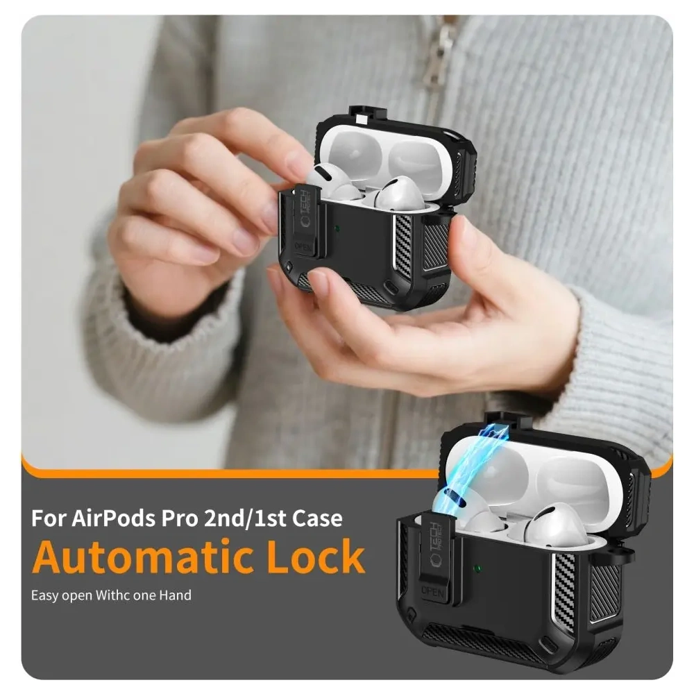 Etui Tech-Protect Carbonox MagSafe do Apple AirPods Pro 3 Black