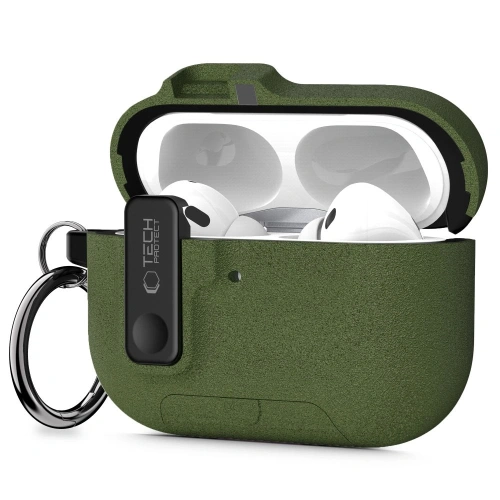 Etui Tech-Protect Slim Hook do Apple AirPods Pro 3 Olive Green