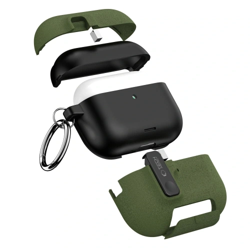 Etui Tech-Protect Slim Hook do Apple AirPods Pro 3 Olive Green