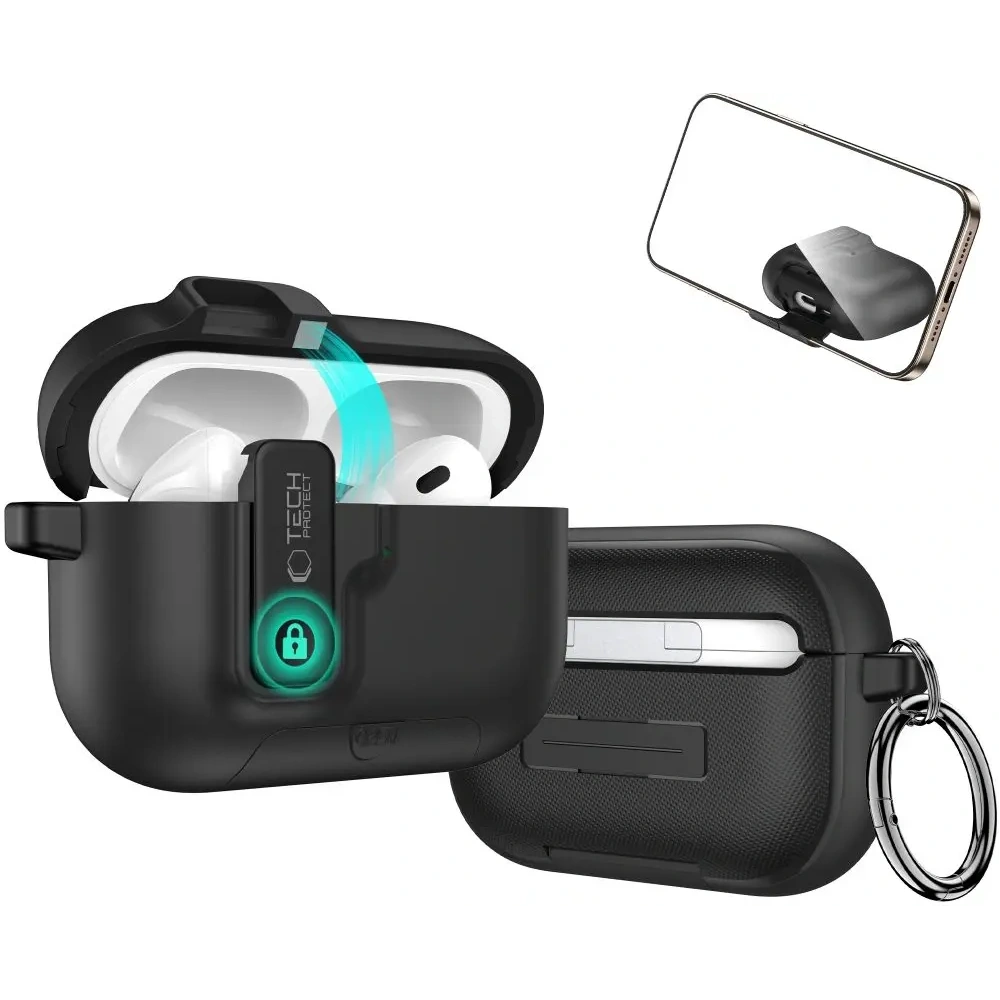 Etui Tech-Protect Slim Hook do Apple AirPods Pro 3 Black
