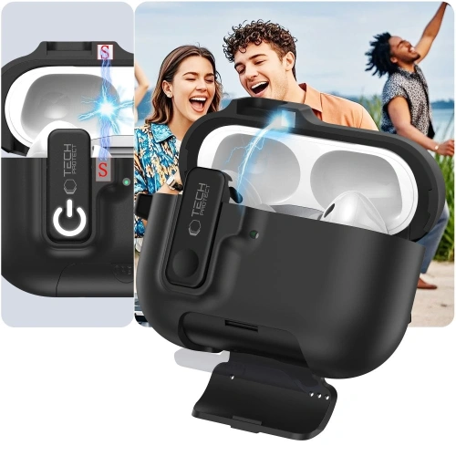 Etui Tech-Protect Slim Hook do Apple AirPods Pro 3 Black