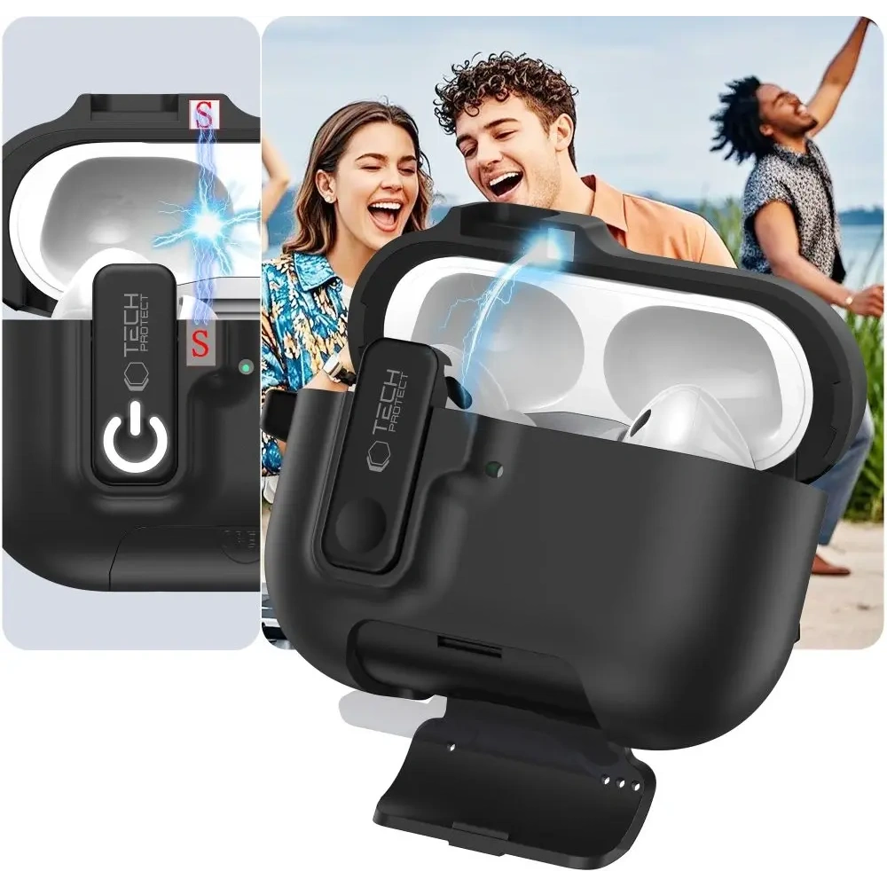 Etui Tech-Protect Slim Hook do Apple AirPods Pro 3 Black