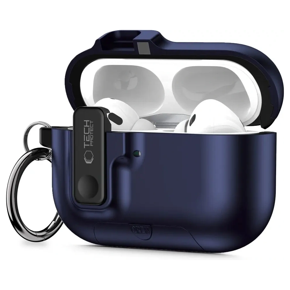 Etui Tech-Protect Slim Hook do Apple AirPods Pro 3 Navy Blue