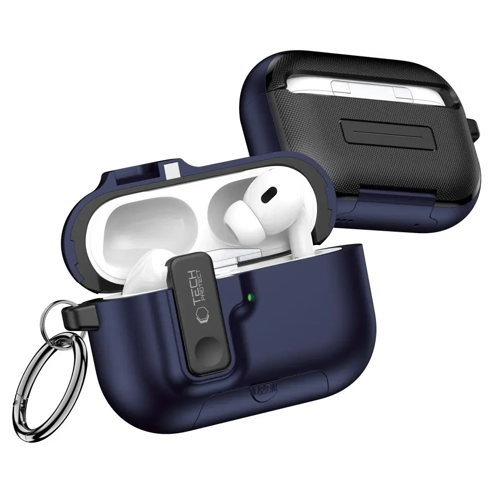 Etui Tech-Protect Slim Hook do Apple AirPods Pro 3 Navy Blue