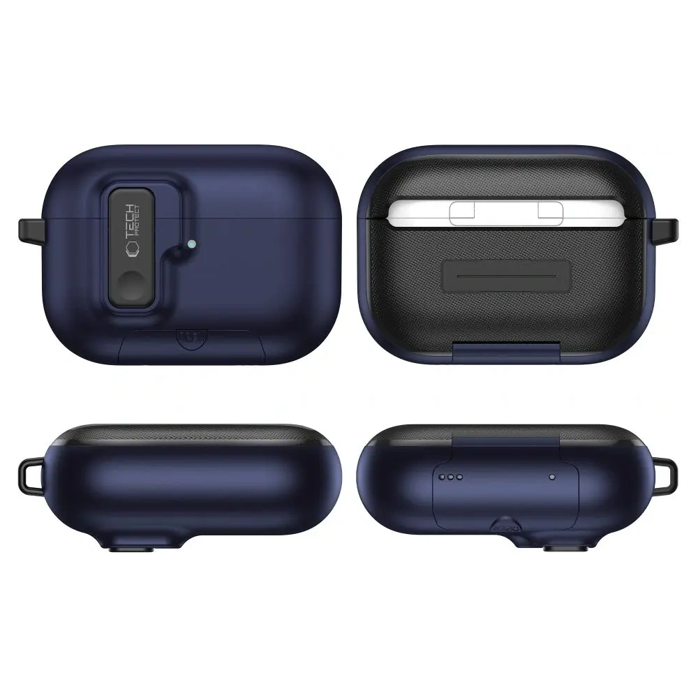 Etui Tech-Protect Slim Hook do Apple AirPods Pro 3 Navy Blue