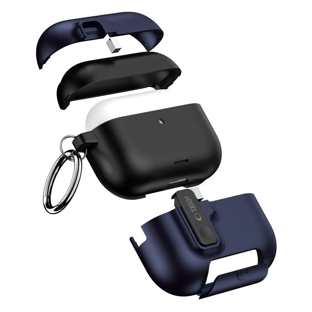 Etui Tech-Protect Slim Hook do Apple AirPods Pro 3 Navy Blue