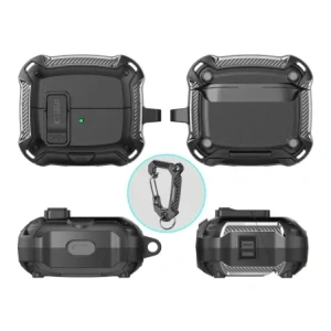 Etui Tech-Protect Carbonox MagSafe do Samsung Galaxy Buds 3 / 3 FE / 3 Pro Black