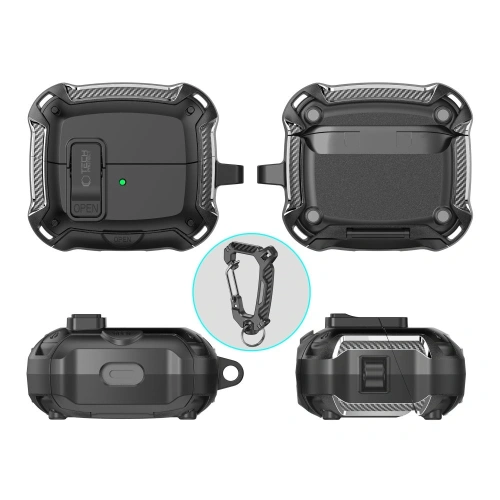 Etui Tech-Protect Carbonox MagSafe do Samsung Galaxy Buds 3 / 3 FE / 3 Pro Black