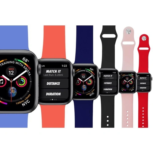 Kup Elastický pásek PURO ICON Band Apple Watch 4/5/6/7/SE/8/9/10 40/41/42mm (S/M & M/L) (bílý) - PUR137WHT - {ean13} - Sklep Home Screen