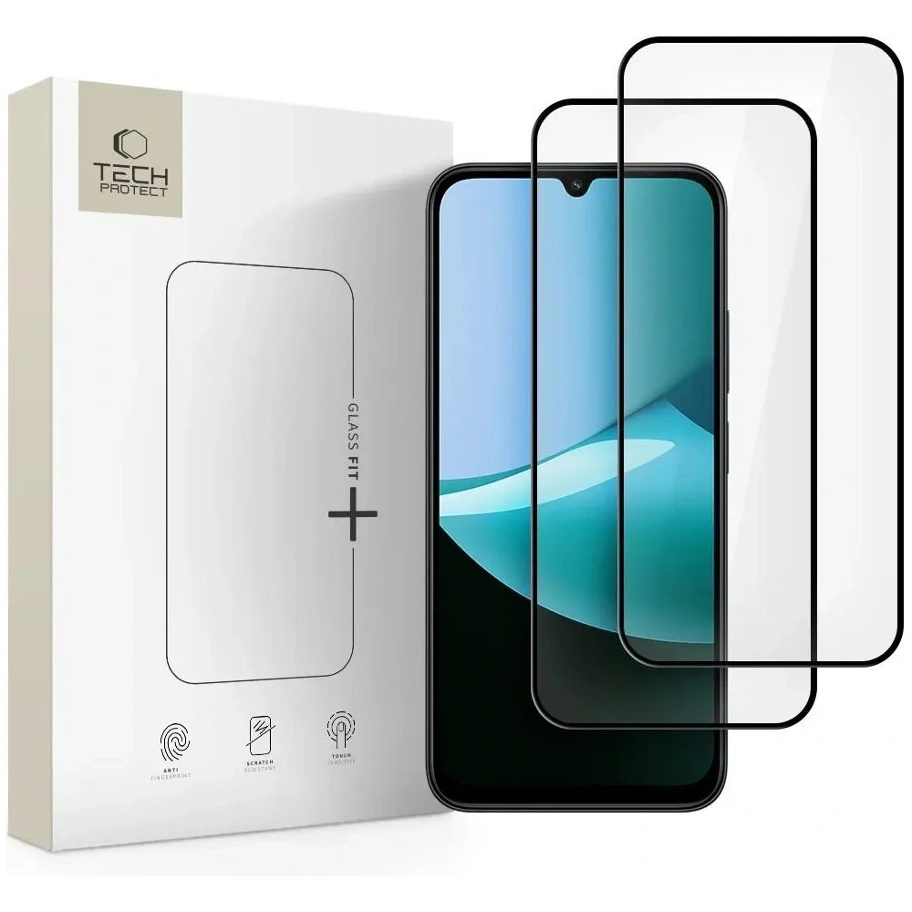 Szkło hartowane Tech-Protect Glass Fit+ do Xiaomi Redmi 15c / Poco C85 173mm Black [2 PACK]