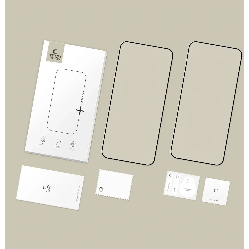 Szkło hartowane Tech-Protect Glass Fit+ do Xiaomi Redmi 15c / Poco C85 173mm Black [2 PACK]