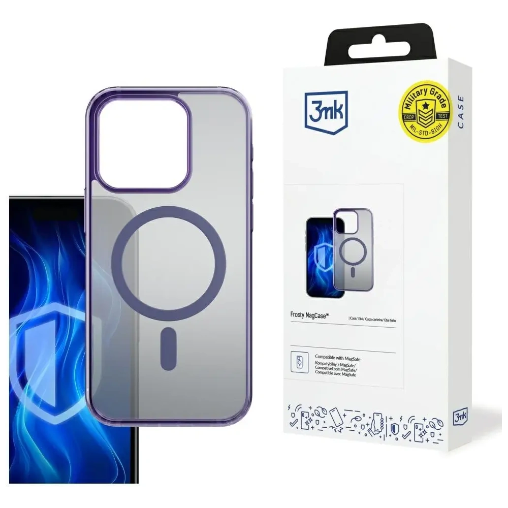 Etui 3MK Frosty MagCase do Apple iPhone 13 Pro fioletowy