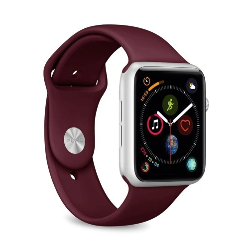 Kup Elastisches PURO ICON Band Apple Watch 4/5/6/7/SE/8/9/Ultra 44/45/49mm (S/M & M/L) (bordeaux) - PUR139RED - {ean13} - Sklep Home Screen