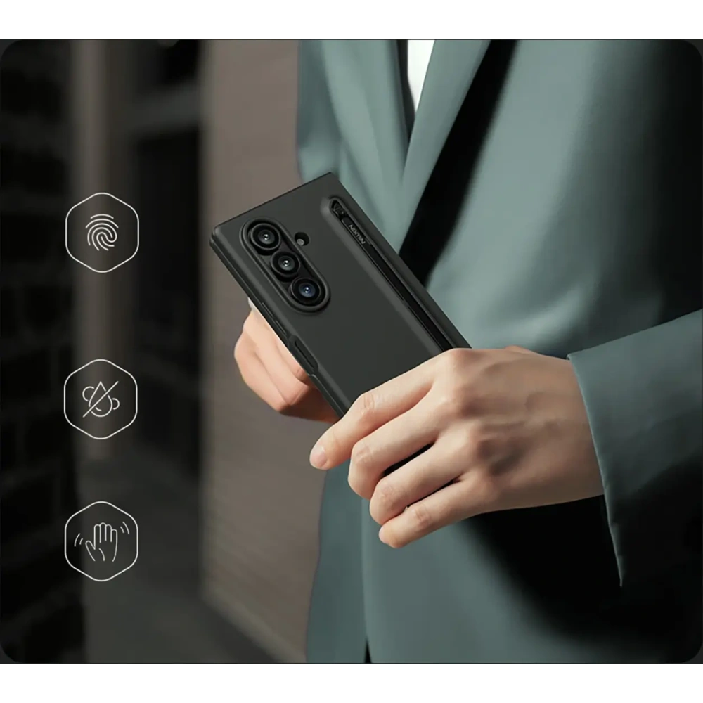 Etui Nillkin Flex Pure Fold do Samsung Galaxy Z Fold 7 z miejscem na S Pen czarne