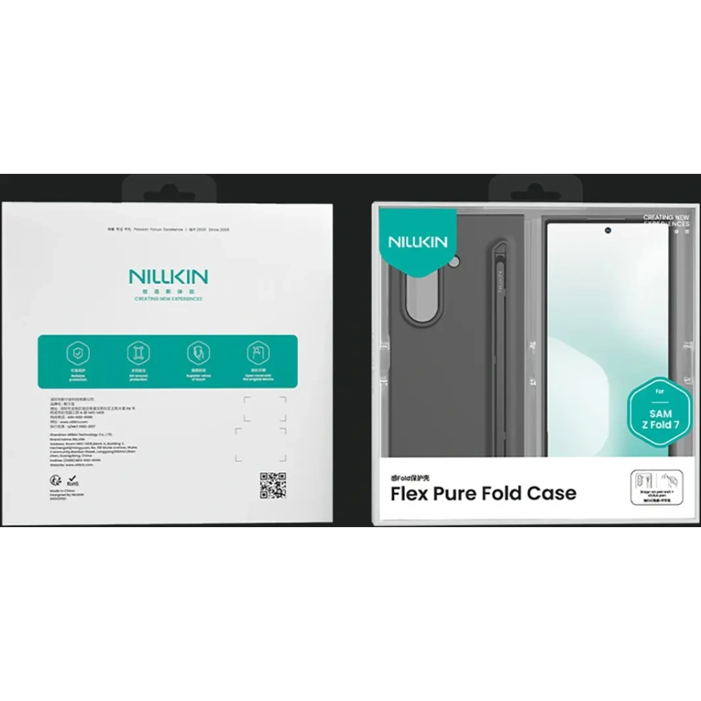 Etui Nillkin Flex Pure Fold do Samsung Galaxy Z Fold 7 z miejscem na S Pen czarne
