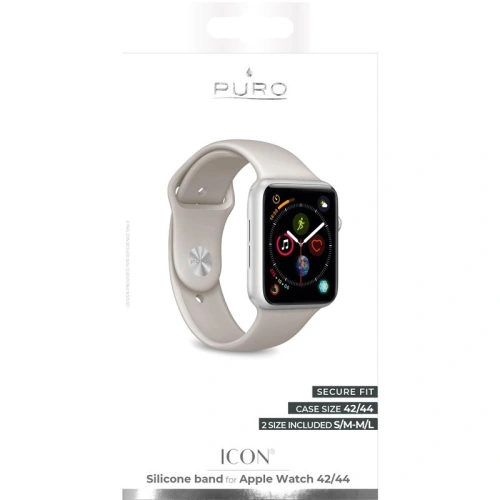 Kup Elastisches PURO ICON Band Apple Watch 4/5/6/7/SE/8/9/Ultra 44/45/49mm (S/M & M/L) (Taupe) - PUR141GRY - {ean13} - Sklep Home Screen
