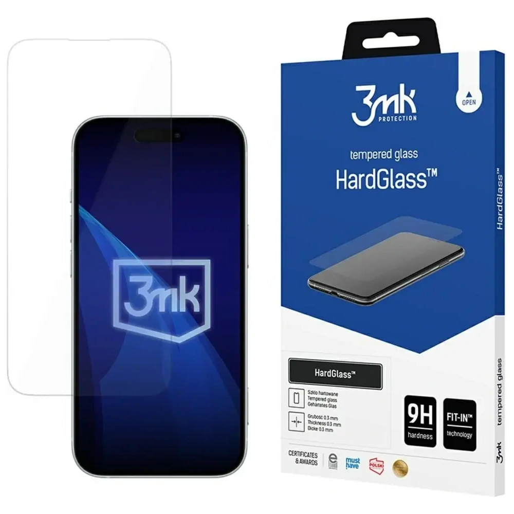 Szkło hartowane 3MK HardGlass do Apple iPhone 16 Pro / 17 / 17 Pro