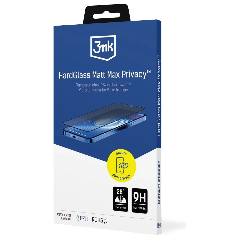 Szkło hartowane 3MK HardGlass Matt Max do Apple iPhone 16 Pro / 17