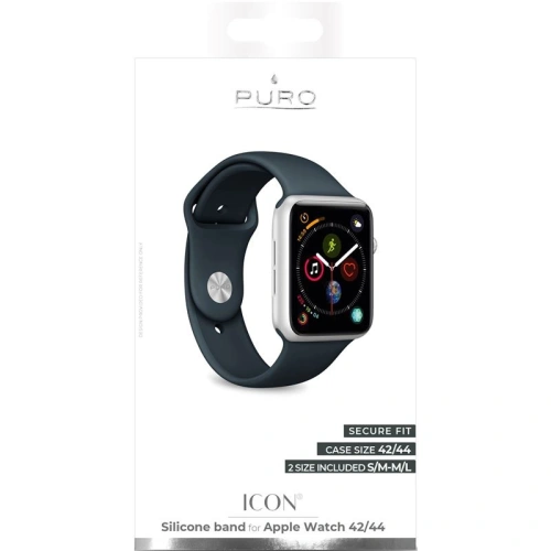 Kup Elastisches PURO ICON Band Apple Watch 4/5/6/7/SE/8/9/Ultra 44/45/49mm (S/M & M/L) (Navy Blau) - PUR142NAV - {ean13} - Sklep Home Screen