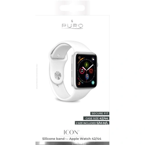 Kup P strap elastic PURO ICON Band Apple Watch 4/5/6/7/SE/8/9/Ultra 44/45/49mm (S/M & M/L) (alb) - PUR143WHT - {ean13} - Sklep Home Screen