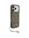 Etui Guess 4G Charms Collection MagSafe do Apple iPhone 17 Pro brązowy