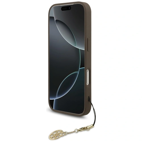 Etui Guess 4G Charms Collection MagSafe do Apple iPhone 17 Pro brązowy