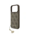 Etui Guess 4G Charms Collection MagSafe do Apple iPhone 17 Pro brązowy
