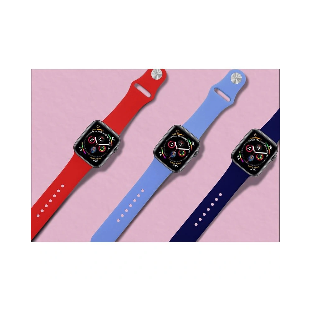 Elastyczny pasek PURO ICON Band Apple Watch 4/5/6/7/SE/8/9/Ultra 44/45/49mm (S/M & M/L) (biały)