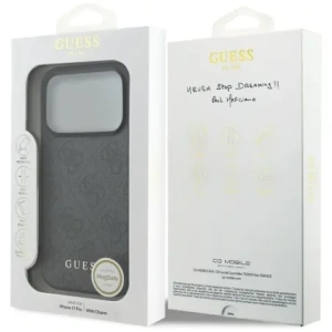 Etui Guess 4G Charms Collection MagSafe do Apple iPhone 17 Pro czarny