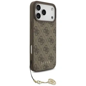 Etui Guess 4G Charms Collection MagSafe do Apple iPhone 17 Pro Max brązowy