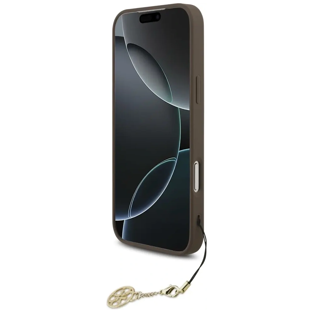 Etui Guess 4G Charms Collection MagSafe do Apple iPhone 17 Pro Max brązowy