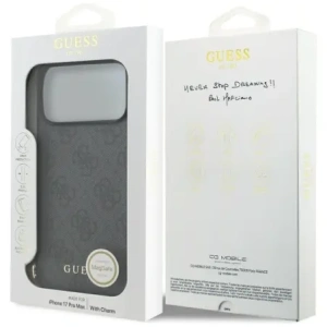 Etui Guess 4G Charms Collection MagSafe do Apple iPhone 17 Pro Max czarny